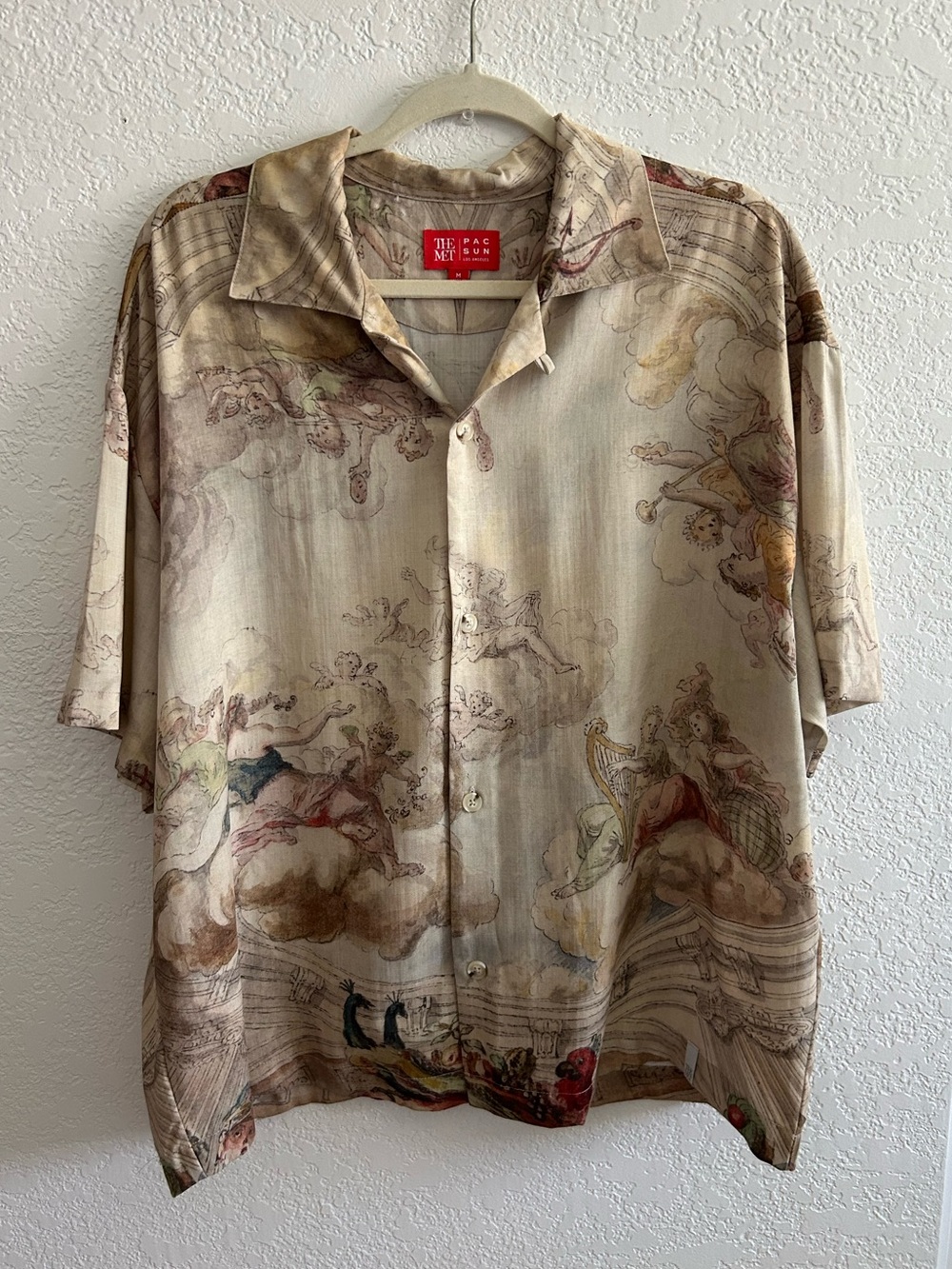 PacSun x THE MET Art Museum Deliverance Muriel Art Button Up Short Sleeve Shirt